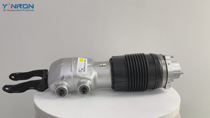 360 rotating view video of Porsche Panamera 971 front Right PASM air suspension strut OEM 971616038G, full all-angle product rotation display