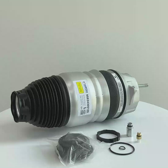 360 rotation view video of Porsche Cayenne II 958 front left air suspension spring (95834305100）