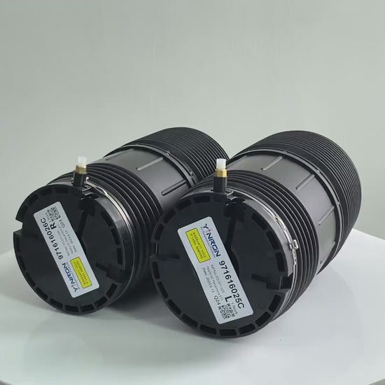 360 degree rotation view of Porsche Panamera 971 rear air suspension spring set (971616025C & 971616026C)
