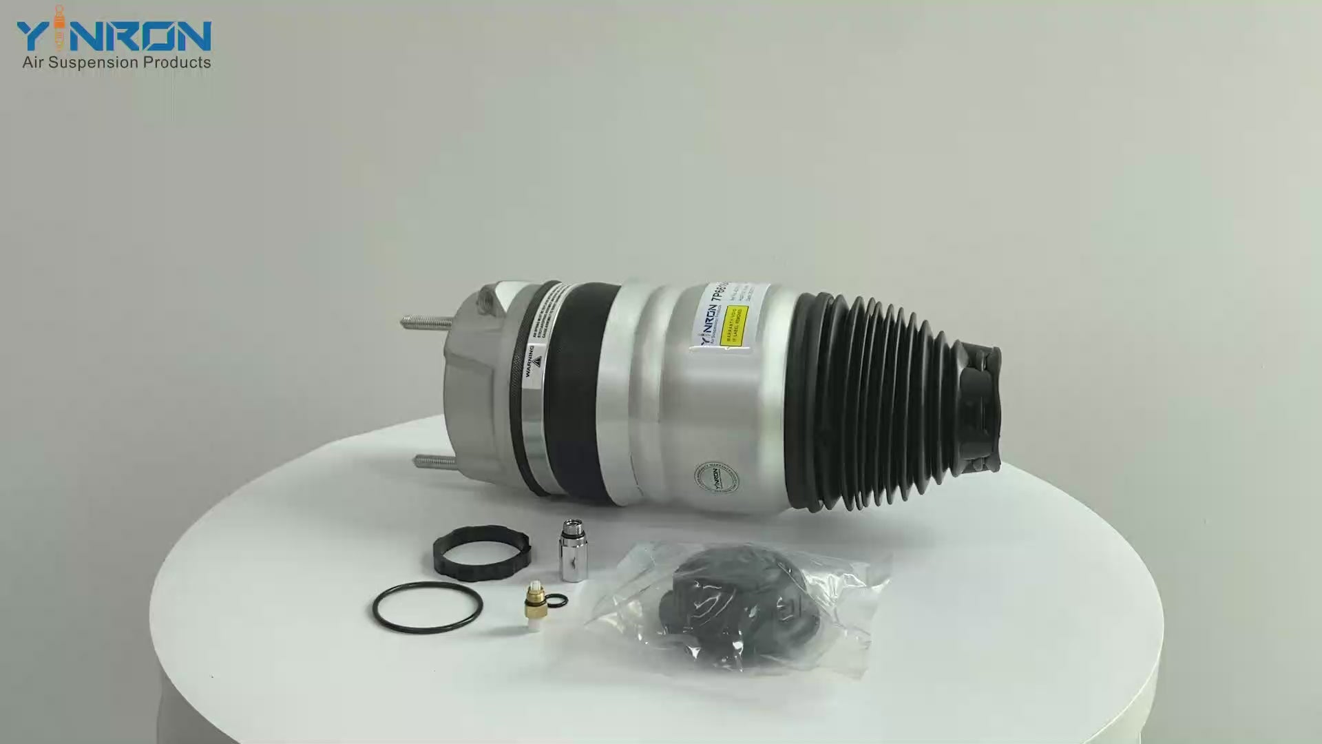 Full 360 rotation view video of VW Touareg II 7P front air suspension spring (7P6616403G）