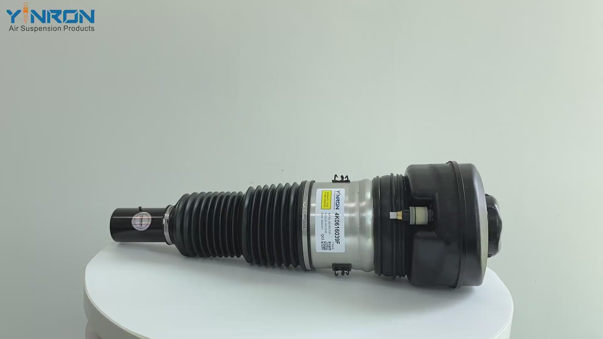 360-degree rotation video showcasing the build quality for Audi A6 C8 A7 front air suspension strut (4K0616039M)