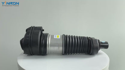 360° rotation view of Porsche Cayenne III 9YA front air suspension struts with PASM Active Damping (9Y0616039)