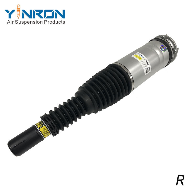 45-degree angled perspective of Range Rover L405 front right air suspension strut with CVD (LR057700)