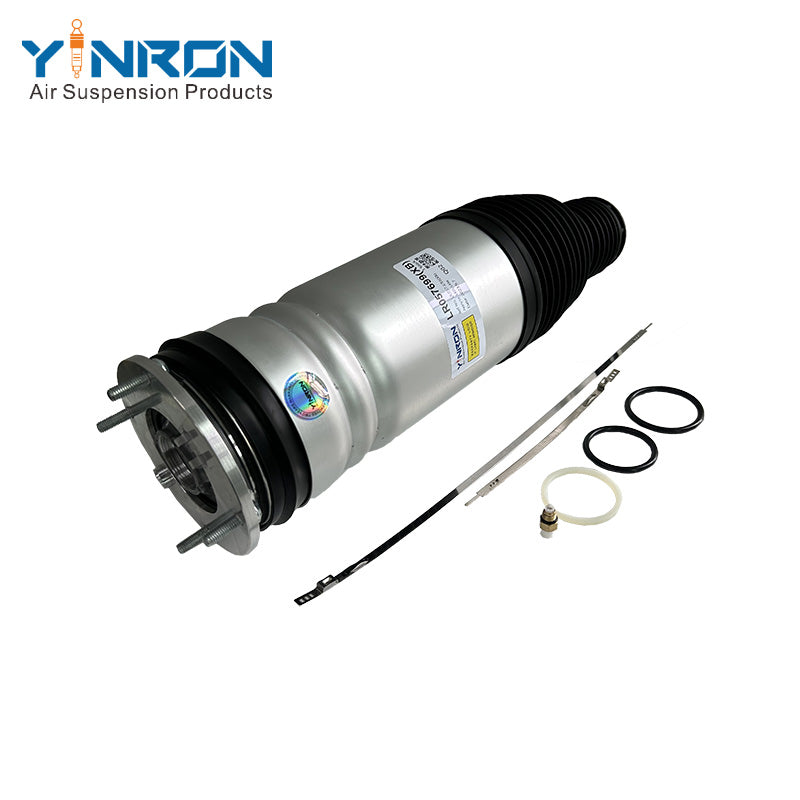 Side profile view of Range Rover L405 and Sport L494 front right air suspension strut (LR057700)