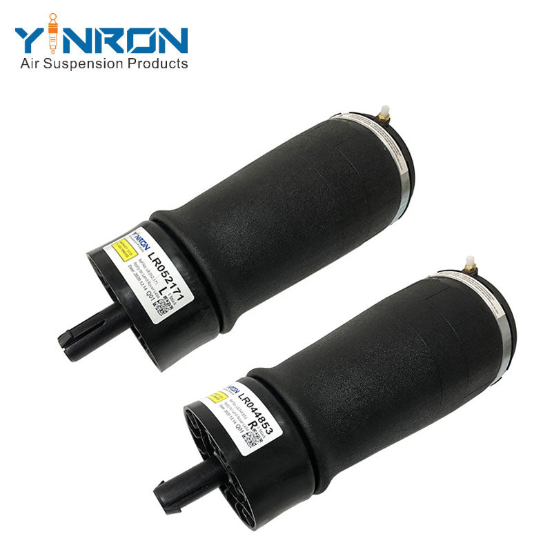 45-degree view of pair rear air suspension springs for Range Rover Sport L494 (LR052171 & LR044853)
