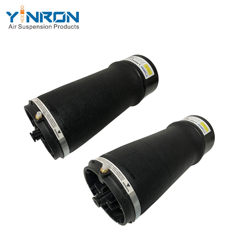 Full view of pair rear air suspension springs for Range Rover Sport L494 (LR052171 & LR044853)