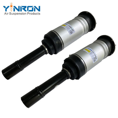 45° pair display of left right front CVD air strut Range Rover Velar L560 OE LR090609 LR090610