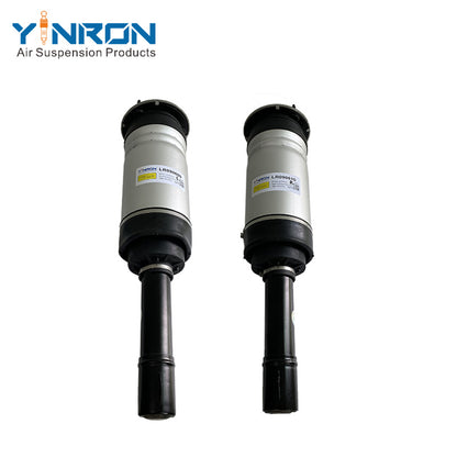 Pair view left & right front CVD air suspension strut for Range Rover Velar L560, LR090609 & LR090610