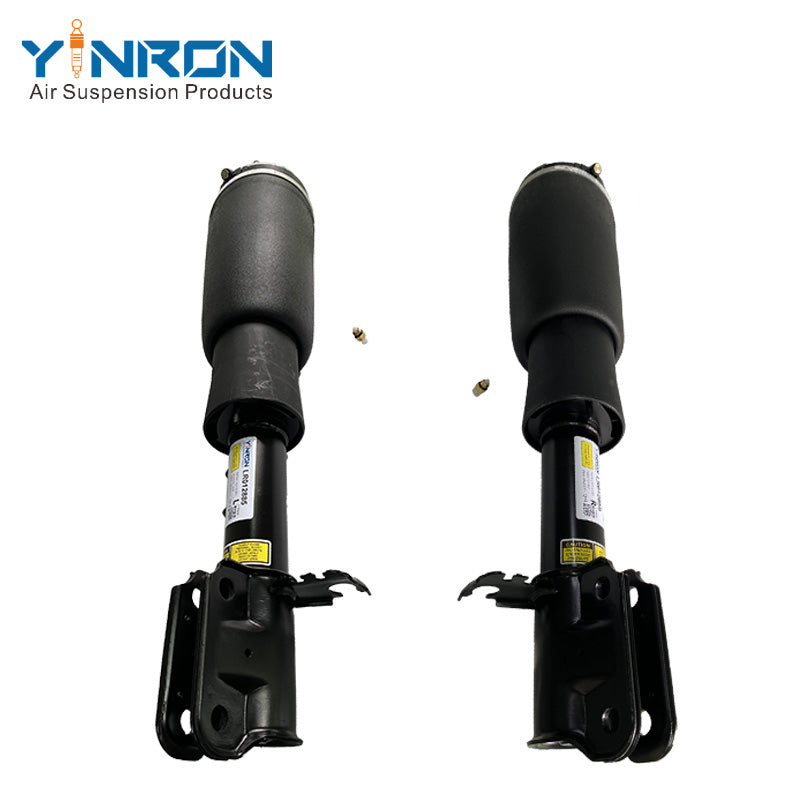 Full pair view of Range Rover Vogue L322 front electric air suspension strut (LR012885 & LR012859)