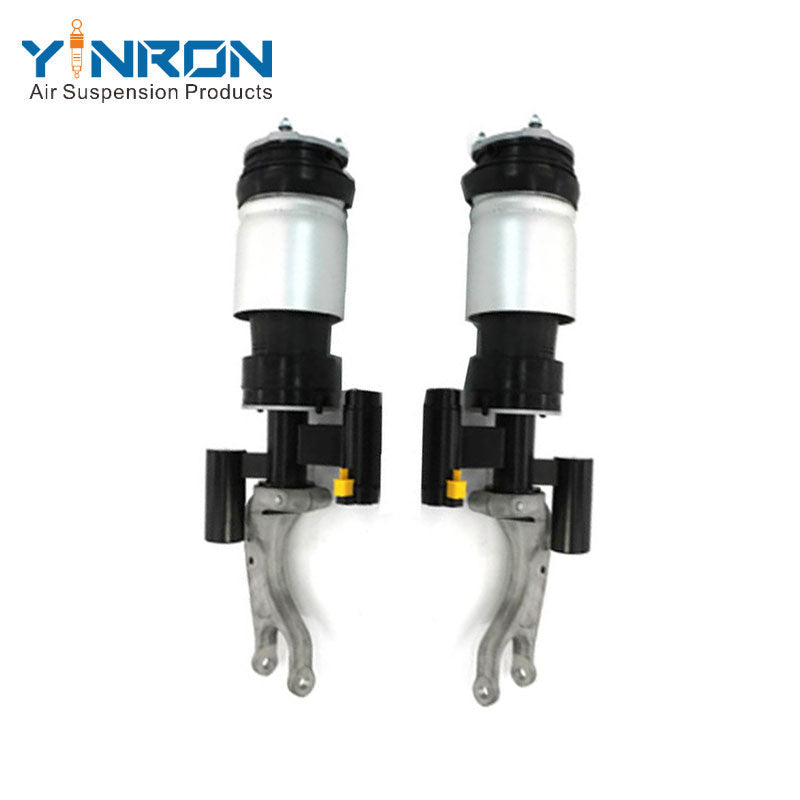 Perspective view for Tesla Model S (2019-2024) front left and front right air suspension strut pair with ASD (Raven Suspension) (1066361-00-D 106636100D and 1066366-00-D 106636600D)