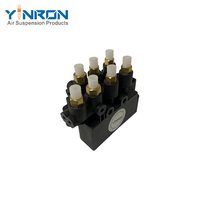 72-degree view of Tesla Model S 5YJS air suspension valve block (1027919-00-B)