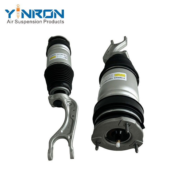 Perspective view for Tesla Model S (5YJS) AWD (2016-2021) front left and front right air suspension strut pair (1067361-25-C 106736125C or 1067361-77-C 106736177C)