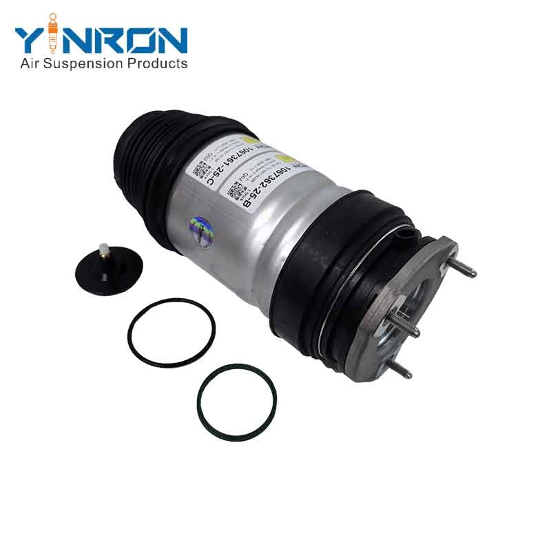 Side view for Tesla Model S (5YJS) RWD (2016-2021) front left or front right air suspension spring (1067362-25-B 106736225B or 1067362-77-B 106736277B)
