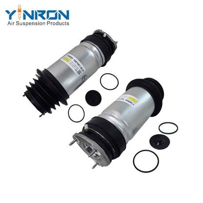 Full front view for Tesla Model S (5YJS) RWD AWD (2016-2021) rear left and rear right air suspension spring pair (1067461-26-B 106746126B or 1067461-25-C 106746125C)