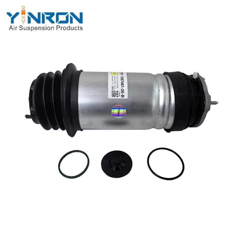 Eye-level view for Tesla Model S (5YJS) RWD AWD (2016-2021) rear left or rear right air suspension spring (1067461-26-B 106746126B or 1067461-25-C 106746125C)