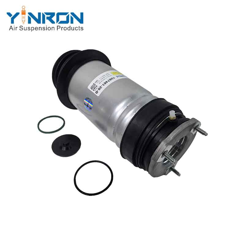 Side view for Tesla Model S (5YJS) RWD AWD (2016-2021) rear left or rear right air suspension spring (1067461-26-B 106746126B or 1067461-25-C 106746125C)