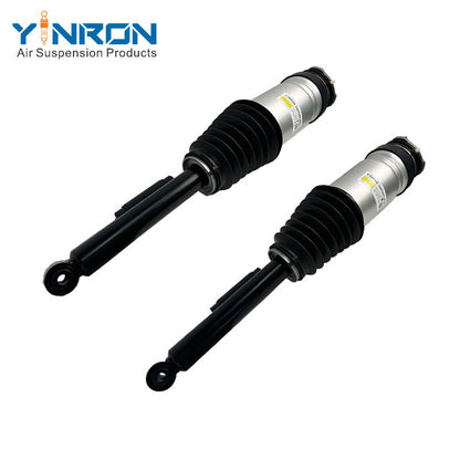 Full front view for Tesla Model X (2019-2024) rear left and rear right air suspension strut pair with ASD (Raven Suspension) (1027062-00-D 102706200D and 1027067-00-D 102706700D)