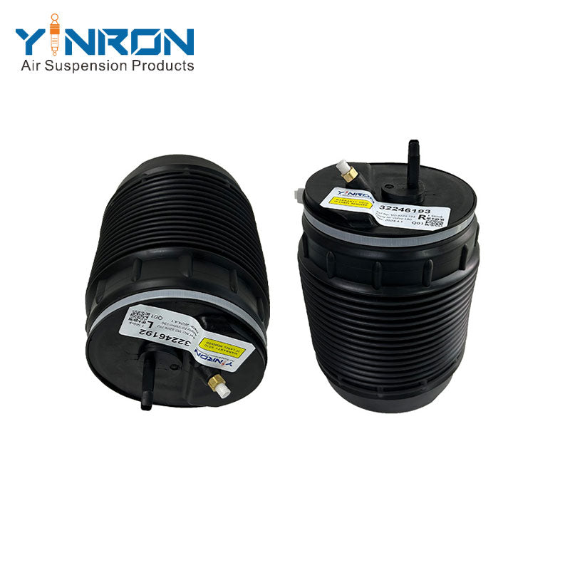 Top-down view for Volvo S90 V90 SPA (2017-2025) rear left and rear right air suspension spring pair (32246192 and 32246193)