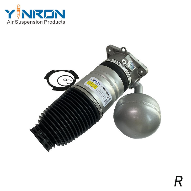 Full 45 degree view of VW Phaeton 3D0 right rear air suspension spring (3D0616002J)
