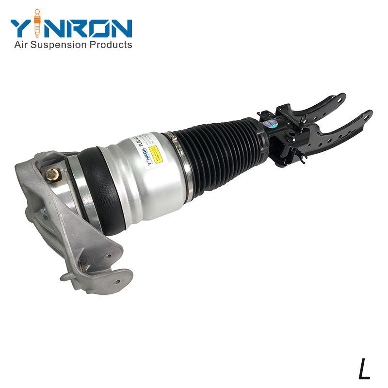 Side profile view of VW Touareg I 7L front left air suspension strut with ADS (7L6616039D)