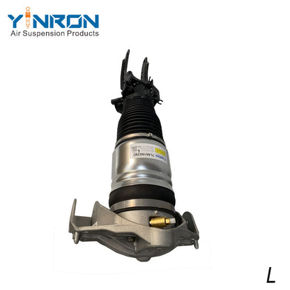 Vertical top-down view of VW Touareg I 7L front left air suspension strut with ADS (7L6616039D)