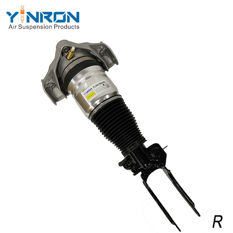 45-degree perspective view of VW Touareg I 7L front right air suspension strut with ADS (7L6616040D)
