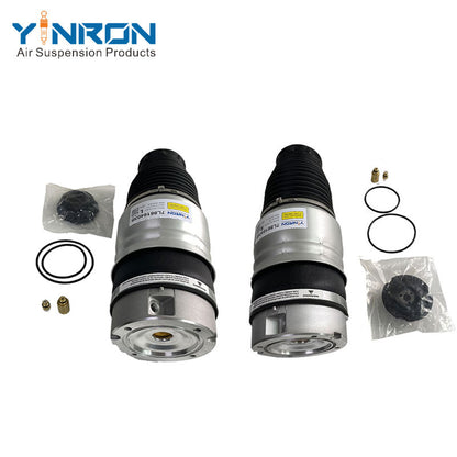 Full paired view of VW Touareg I 7L front left & right air suspension spring set OEM 7L6616403B + 7L6616404B