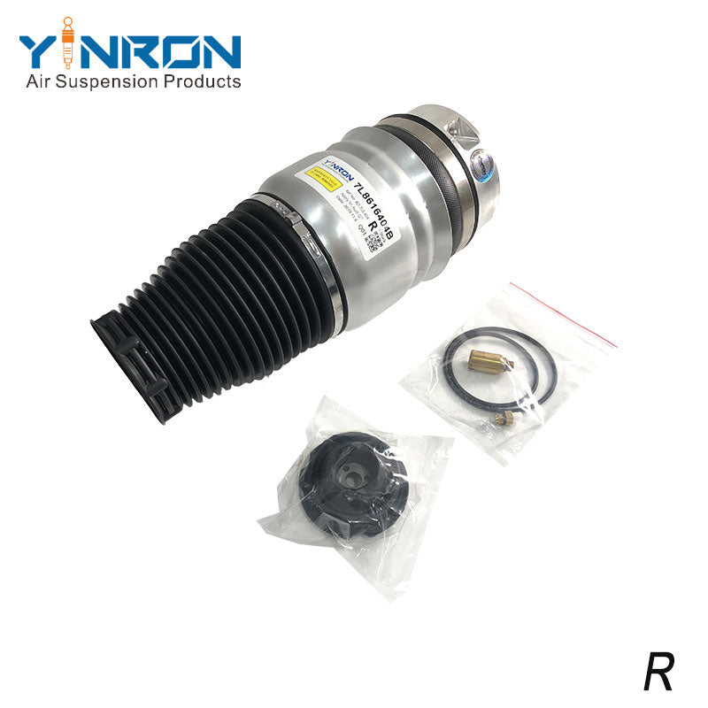 Side profile view of VW Touareg 7L front passenger side air suspension spring 7L6616404B