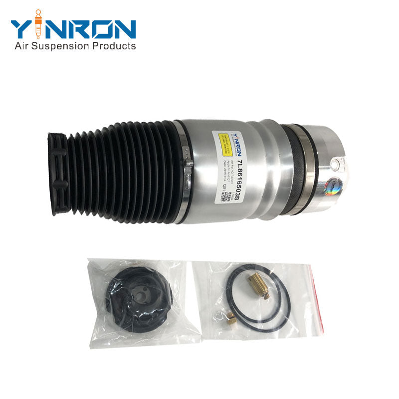 Close-up detail view of VW Touareg I 7L rear air suspension spring (7L6616503B)
