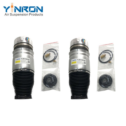 Flat laid pair display of VW Touareg I 7L rear air suspension springs (7L6616503B)