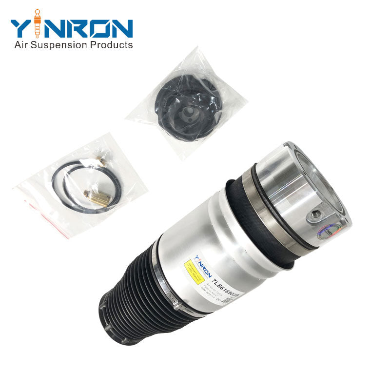 Side profile view of VW Touareg I 7L rear air suspension spring (7L6616503B)