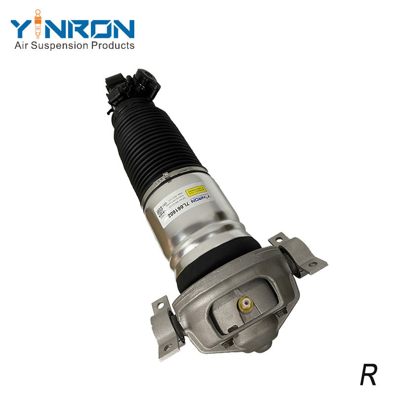 Side profile view of VW Touareg I 7L (2003-2010) right rear CDC controlled air suspension strut 7L6616020D