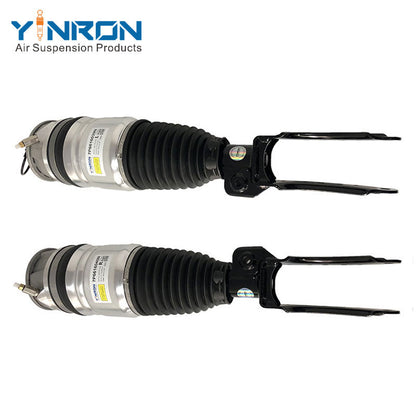  Full flat front pair view of VW Touareg II 7P front CDC air suspension struts OEM 7P6616039N & 7P6616040N