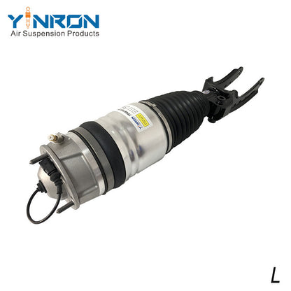 Side profile view of VW Touareg II 7P left front CDC air suspension strut (7P6616039N)