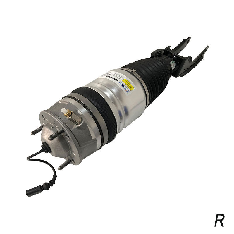  Side profile view of VW Touareg II 7P right front CDC air suspension strut (7P6616040N)