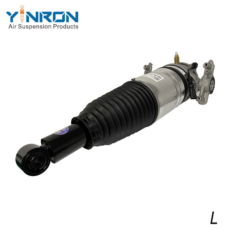45 degree angled shot of VW Touareg II 7P left rear CDC air suspension strut (7P6616019K)