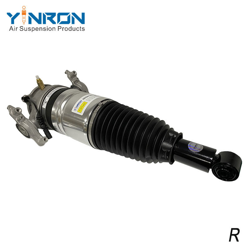 45 degree angled shot of VW Touareg II 7P right rear CDC air suspension strut (7P6616020K)