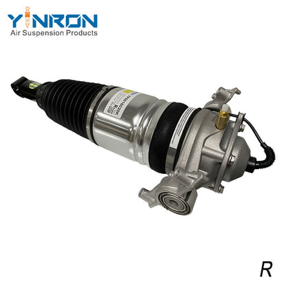 Close-up detail view of VW Touareg II 7P right rear CDC air suspension strut (7P6616020K)
