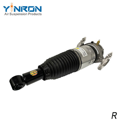 Side profile view of VW Touareg II 7P right rear CDC air suspension strut (7P6616020K)