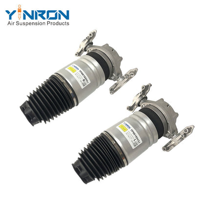 Full panoramic view of VW Touareg II 7P rear left and right air suspension spring pair (7P6616503G & 7P6616504G)