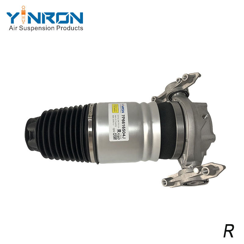 Vertical top-down view of VW Touareg II 7P rear right air suspension spring (7P6616504G)