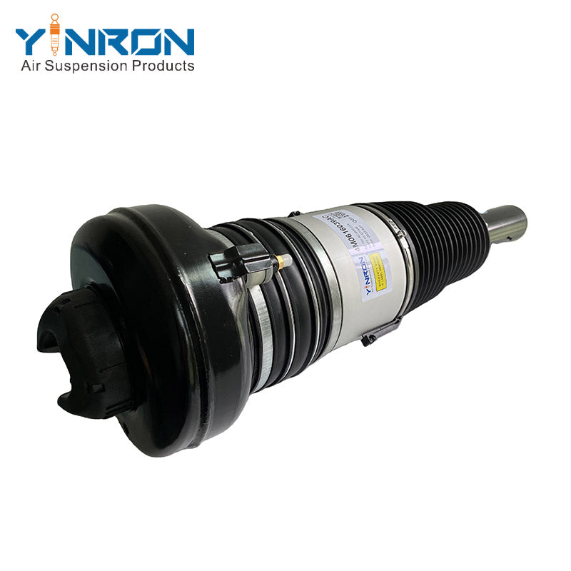 Full detail view of VW Touareg III CR front air suspension strut with CDC (4M4616039J)