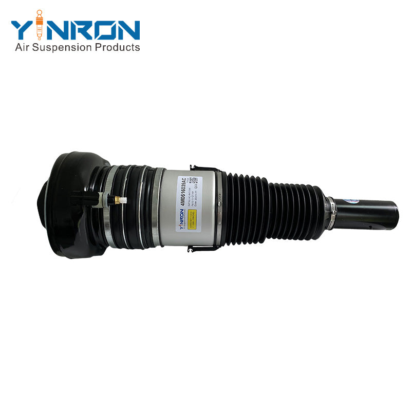 Full front view of VW Touareg III CR front air suspension strut with CDC (4M4616039J)