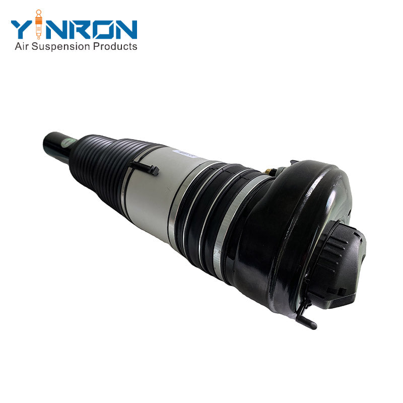 Full side view of VW Touareg III CR front air suspension strut with CDC (4M4616039J)