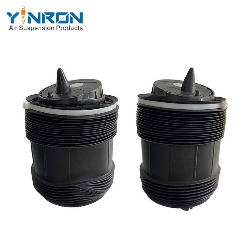 Full front pair view of VW Touareg III CR rear left & right air suspension spring (4M4616001C & 4M4616002C)