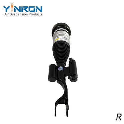 Detailed angle view of W205 front right air strut showcasing CNC-machined components