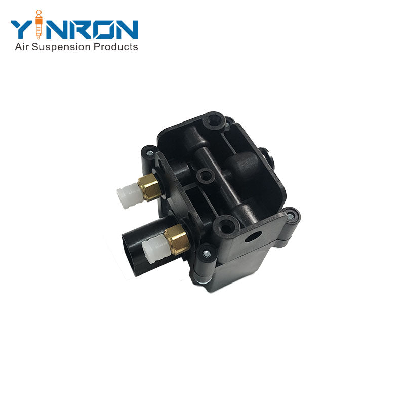 Bottom perspective view for BMW 7 Series F01 F02 air suspension valve block (37206794465)