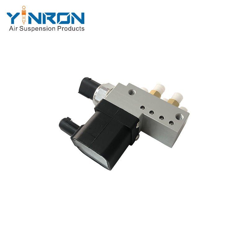 Bottom angle view for Mercedes-Benz E-Class W211 S211 air suspension valve block (A2113200158)

