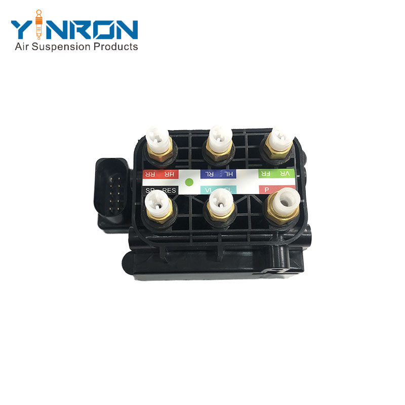 Top down view for Mercedes-Benz ML GLE W166 air suspension valve block (A2123200358)