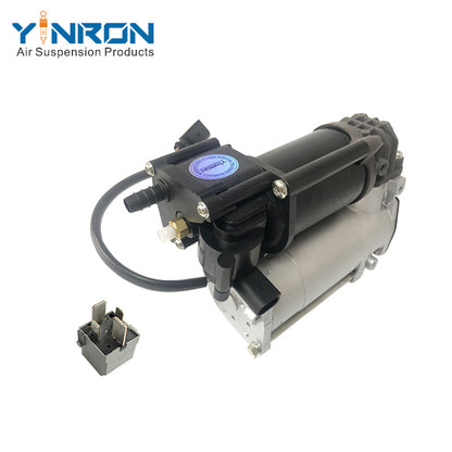 Full eye‑level front view of Mercedes‑Benz air suspension compressor pump A0993200004 with relay